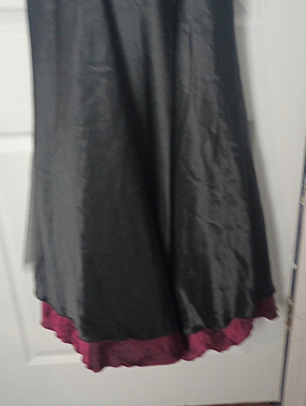 Vintage Lip Service Helena Gothic Goth Black and Burgundy Dress L - Picture 7 of 15